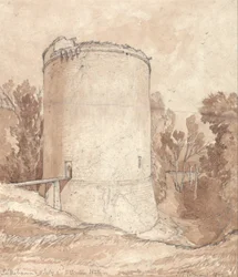 Torre redonda, castillo de Lillebonne, Normandía
